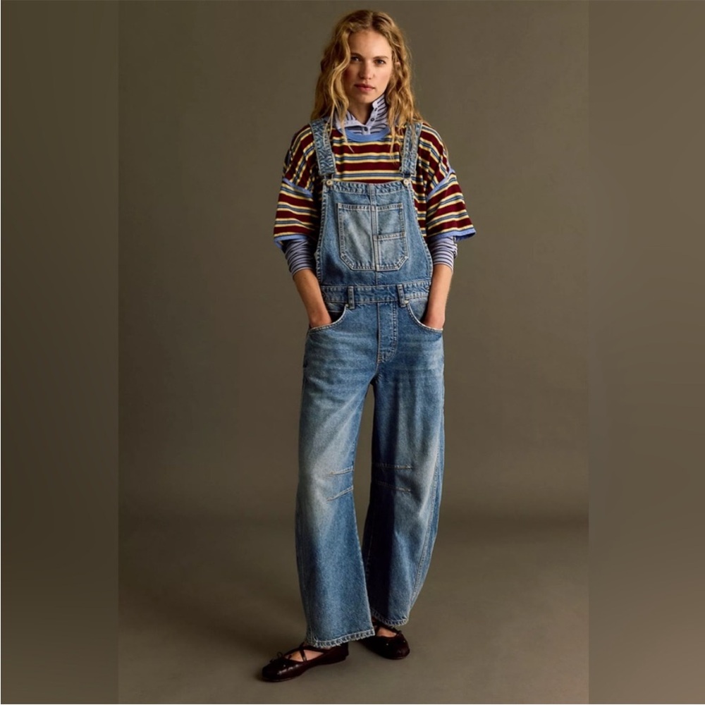 We The Free Good Luck Barrel Overalls • Size L • Ultra Light Beam